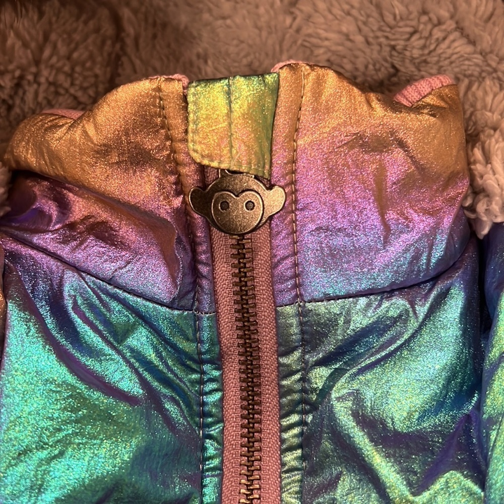 Appaman Rainbow Ombre Middie Puffer Girls Coat - Picture 9 of 11